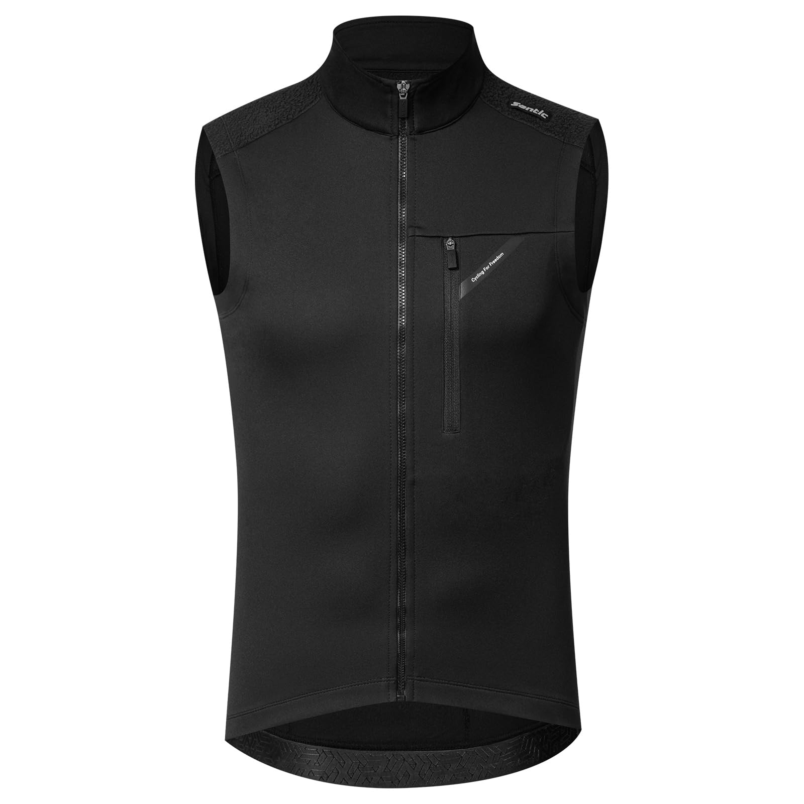 

Santic Cycling Vest, Autumn/Winter, Brushed Fleece, Cycling Gilet, Sports, Road Bike, Cold Weather, Warm, Windproof, Reflective, with Pockets