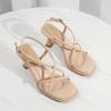 Fashion Summer Women High Heel Sandals Comfortable Casual Female Shoes Woman Square Toe Open Toe Ankle Strap Mujer Sandalias Wedge Shoe