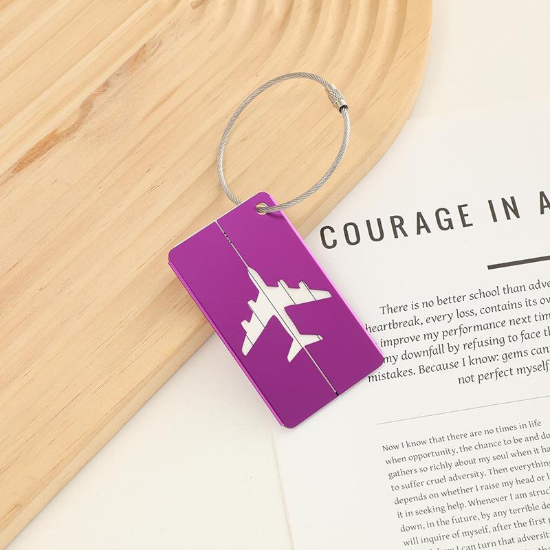 Flugzeugförmiger Aluminium-Gepäckanhänger und Geschäftsgeschenk