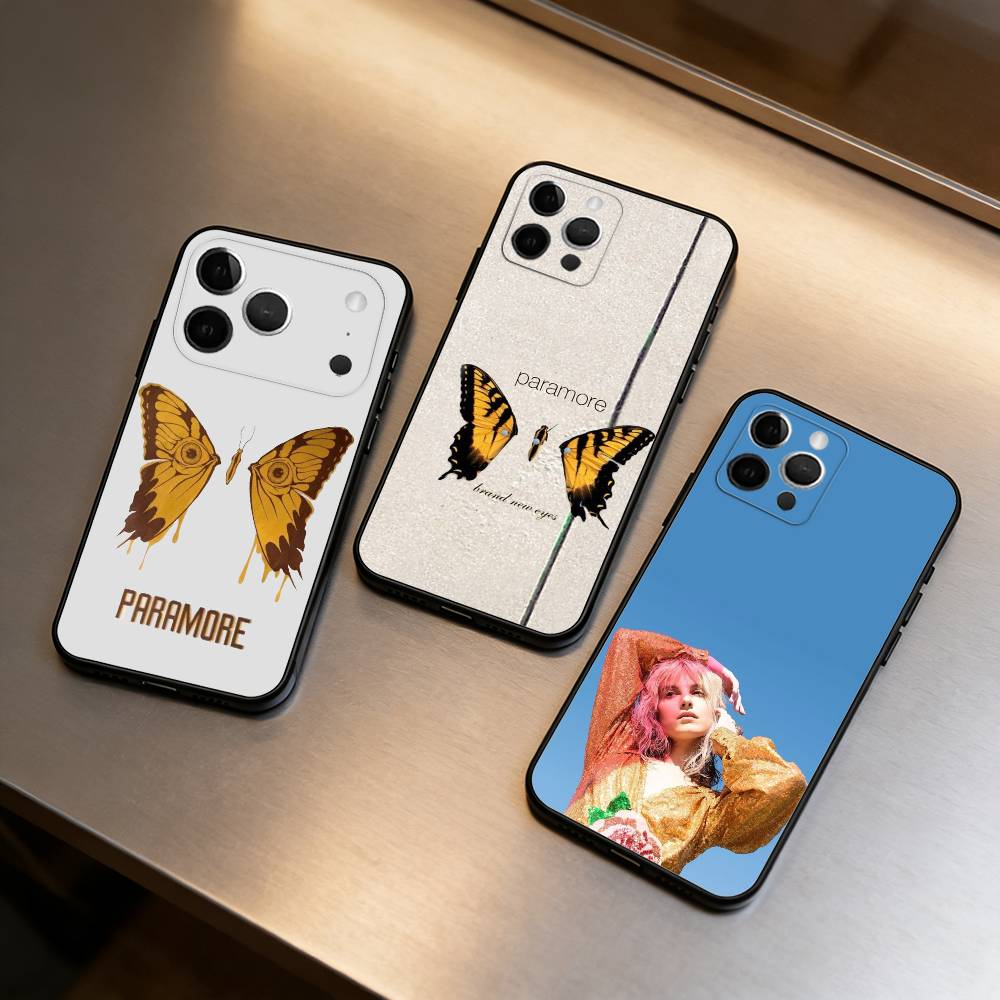 COOL B-Band P-Paramore Phone Case For iPhone 17,16,15,14,13,12,11 Plus,Pro Max,Soft Silicone Black Cover