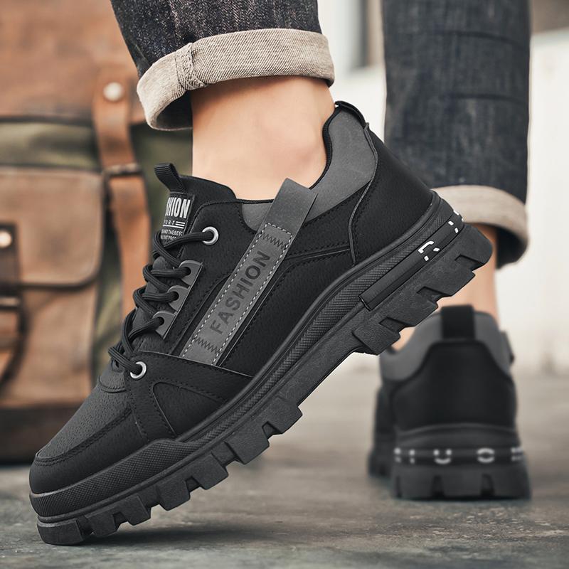 Men’s Sports Shoes Running Sneakers Students Jogging Shoes Black Outdoor Hiking Walking Shoes High Top Over Sized