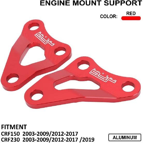 

JFG RACING Dirt Bike Engine Mount Bracket Plate for CRF150 2003-2009/2012-2017, CRF230 2003-2009/2012-2017/2019 Dirt Bike, ROSE RED