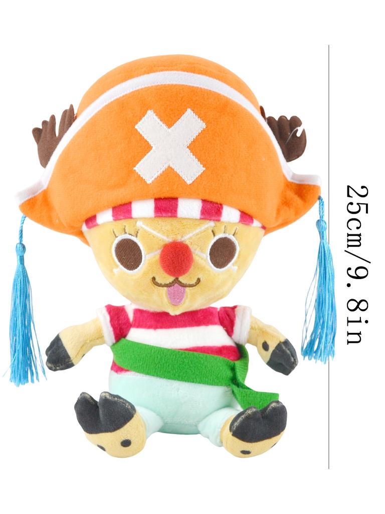 14-35cm/5.5-13.7inch Genuine ONE PIECE Stuffed Plush Toy Kawaii Plush Keychain Toy Tony Chopper Soft Stuffed Plush Doll Keychain