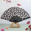 Cloth Hand Fold Fan Leopard Print Dance Fan Portable Performance Fan  Performance Decor