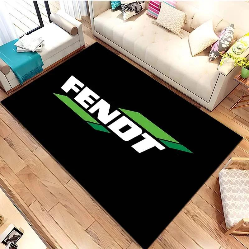 Tapis de sol pour tracteur agricole Fendt Tapis rectangulaire antidérapant avec impression de véhicule agricole Décoration de salon de fermier Tapis