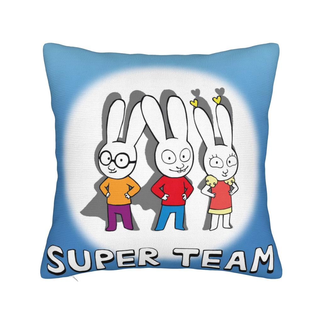 Simon Super Rabbit Pillow Covers Accessories Printing Cushion Cover Gift Pillow Case Cover Home Multi-Size