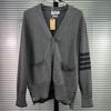 TB cardigan new white edge modified five-button cardigan loose casual versatile men's and women's long-sleeved knitted sweater