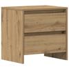 Moderner, Minimalistischer Nachttisch Mit Zwei Schubladen Zur Aufbewahrung, Niedriger Bettseiten-Schrank, 45 X 34 X 44,5 Cm