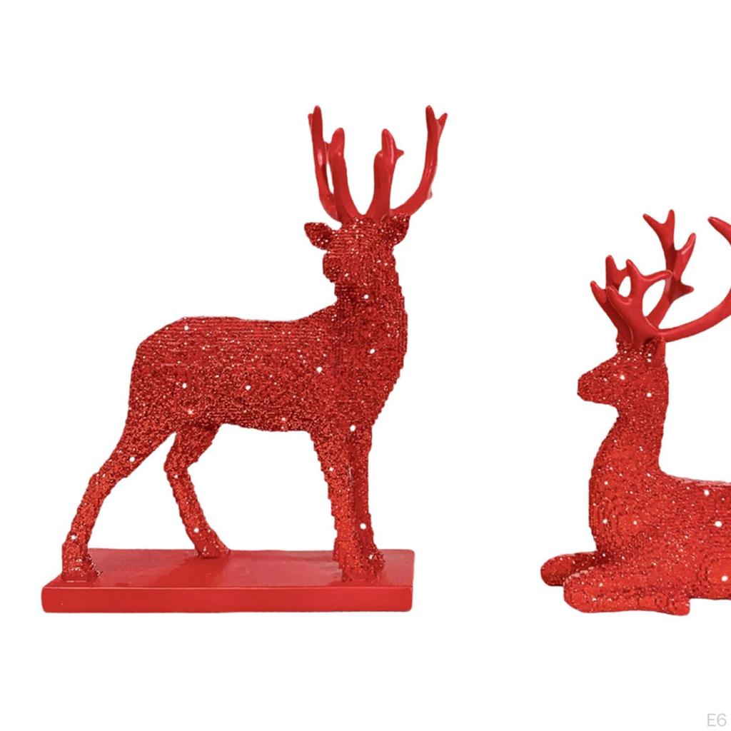 Figurky sobů Jelení řemesla Dekorativní Vtipná Sváteční dekorace Pryskyřičná ozdoba Soška