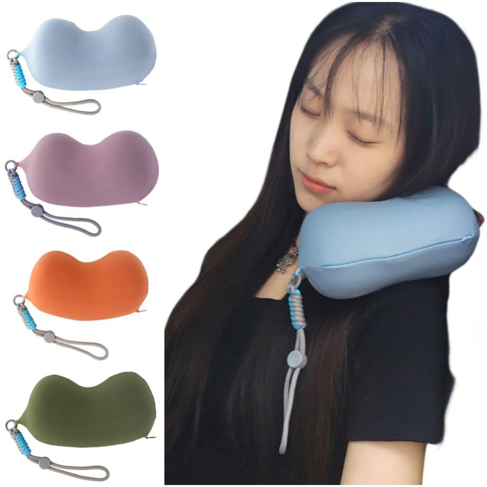 Mini Sleeping Neck Pillow Elasticity U-shaped Pillow Solid Color Slow Rebound Pillow  Men Women