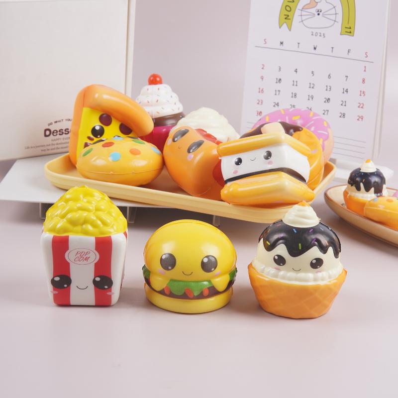 Cute Simulated Bread Food Shaped Toys Pu Slow Rebound Stress Squeeze Toys For Kids Adult