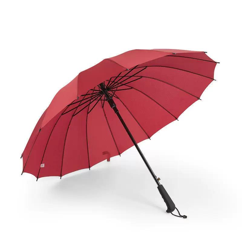 24-Rib Long-Handle Umbrella for Men, Dual-Use for Sun and Rain, Thickened and Durable, Large Double-Sized Sun Protection Automatic Umbrella for