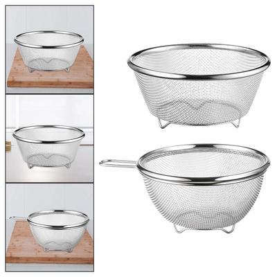 Stainless Steel Strainer Basket Kitchen Accessories Sesame Strainer Portable Stainless Steel Microporous Colander for Fruit