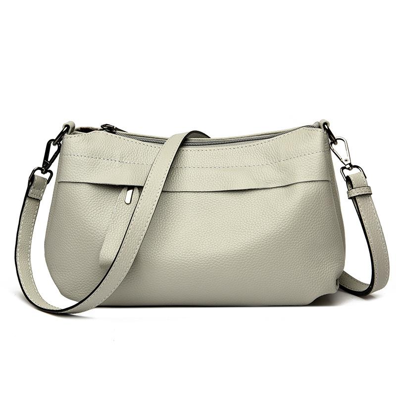 Genuine Leather Bag Middle-aged Mom Bag Fashionable Single-shoulder Bag Versatile Cowhide High-quality Crossbody Bag