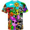 Girls Boys Sprunki Clothes Kids O-neck Short Sleeve Tees Toddler Cute Cartoon T-shirt Children's 3D Print Summer Casual T Shir