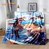 New Genshin Impact Character Solo Cartoon Game Soft Blanket,Soft Throw Blanket for Home Bedroom Bed Sofa Picnic Child Gift