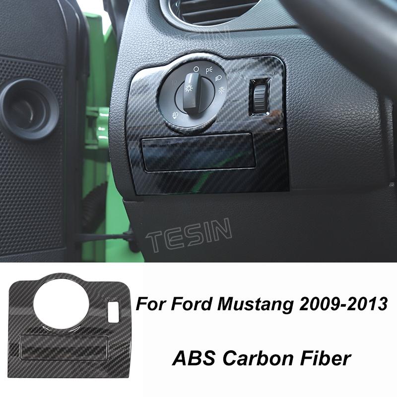 TESIN Autocolante de acoperire pentru decorațiuni interioare din fibră de carbon pentru Ford Mustang 2009 2010 2011 2012 2013 2014 Exterior