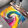 Vibrant swirling colorful abstract carpet Yoga living room room decor children's crawling mat doormat area rug games mat