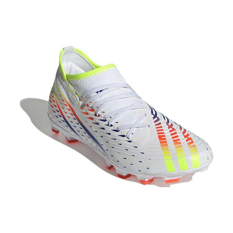 Adidas Predator Edge.3 Round Toe Lace-Up MG (Rubber Short Studs) Artificial Grass Fabric Slip-Resistant Durable Soccer Shoes Men Soccer Shoes GW0956