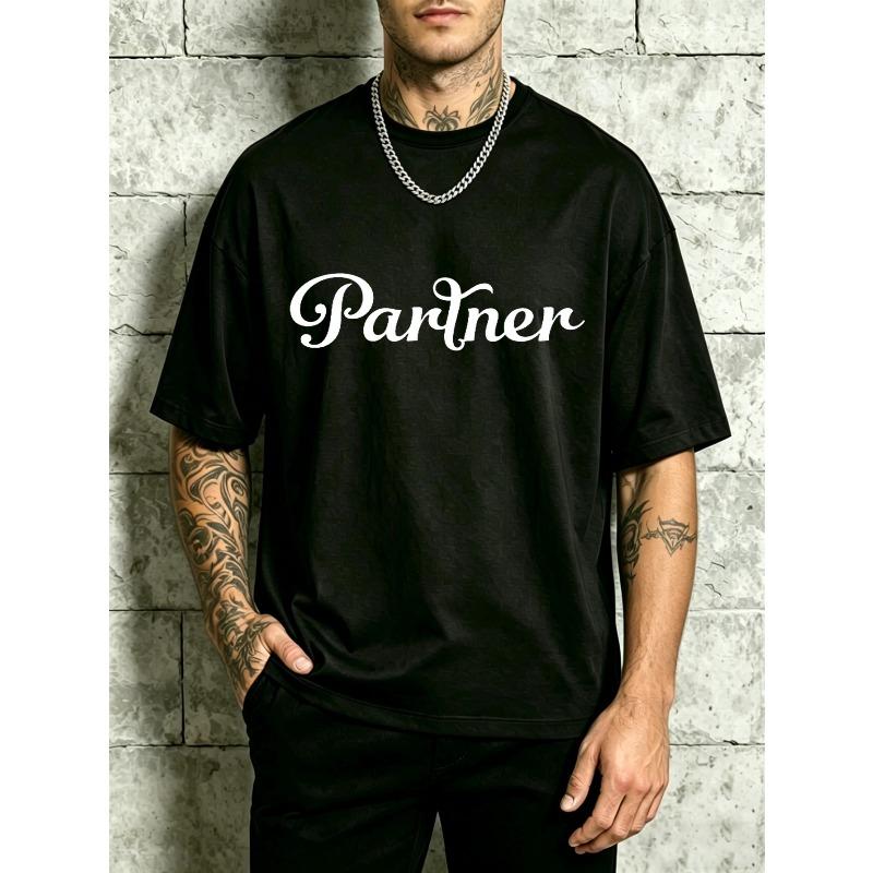 Men'S Crewneck T-Shirt Loose Fit Fashion Versatile Soft Comfortable Fabric Suitable for Daily Wear And Gift Giving