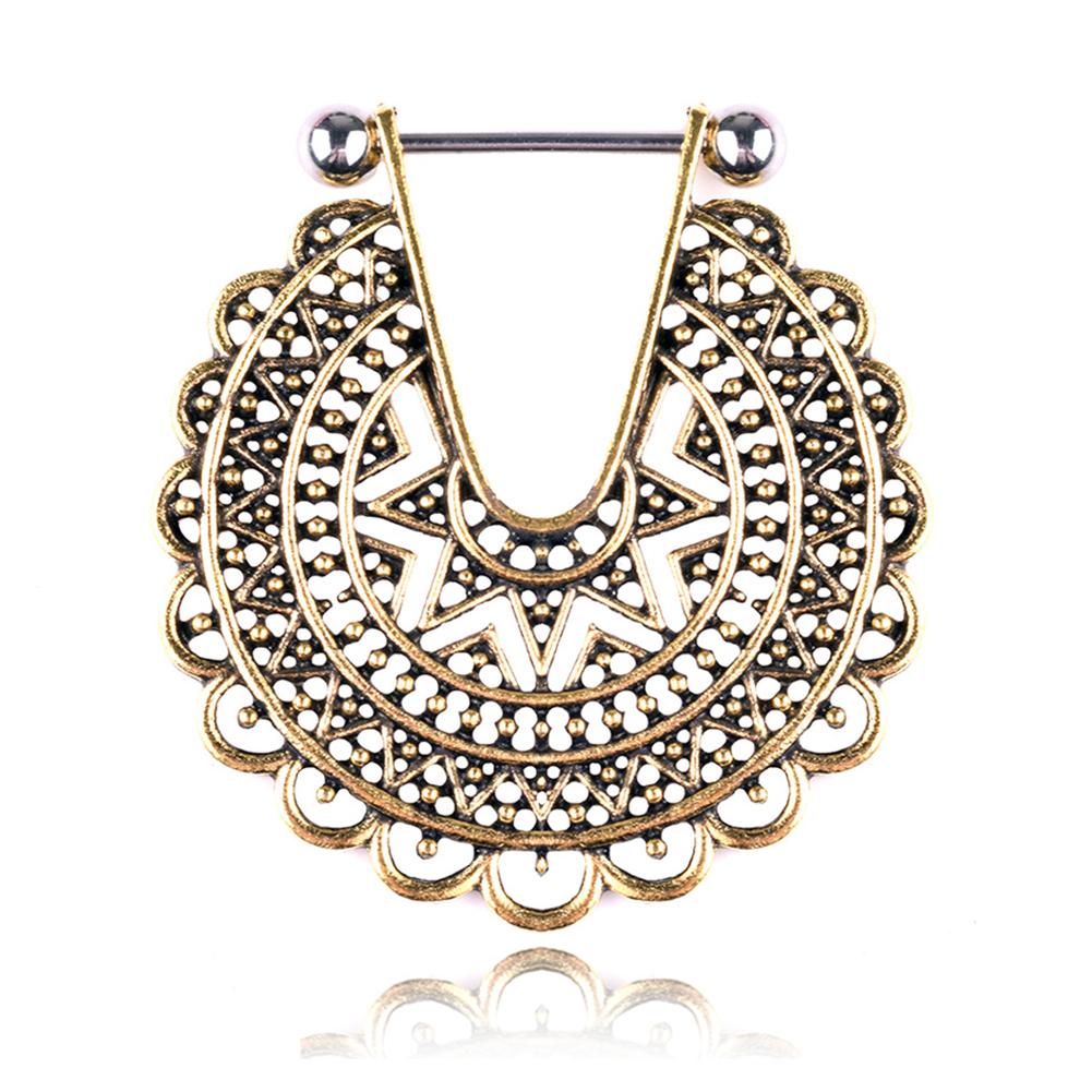 Anello per Piercing al Capezzolo in Pizzo Traforato Retrò Bohemien alla Moda da Donna