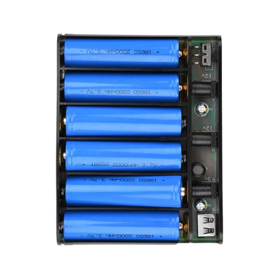 5V 9V 12V Ausgang 6x 18650 Akku USV Unterbrechungsfreie Stromversorgung DIY Powerbank Gehäuse für Haus Router Handy Tablet Modem
