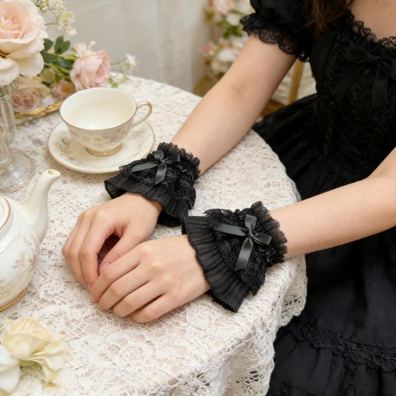 Elegant Lace Bowknot Arm Sleeves For Nails Photography Styling Fashionable Cuffs Sleeves Armwear Cosplay Accessories