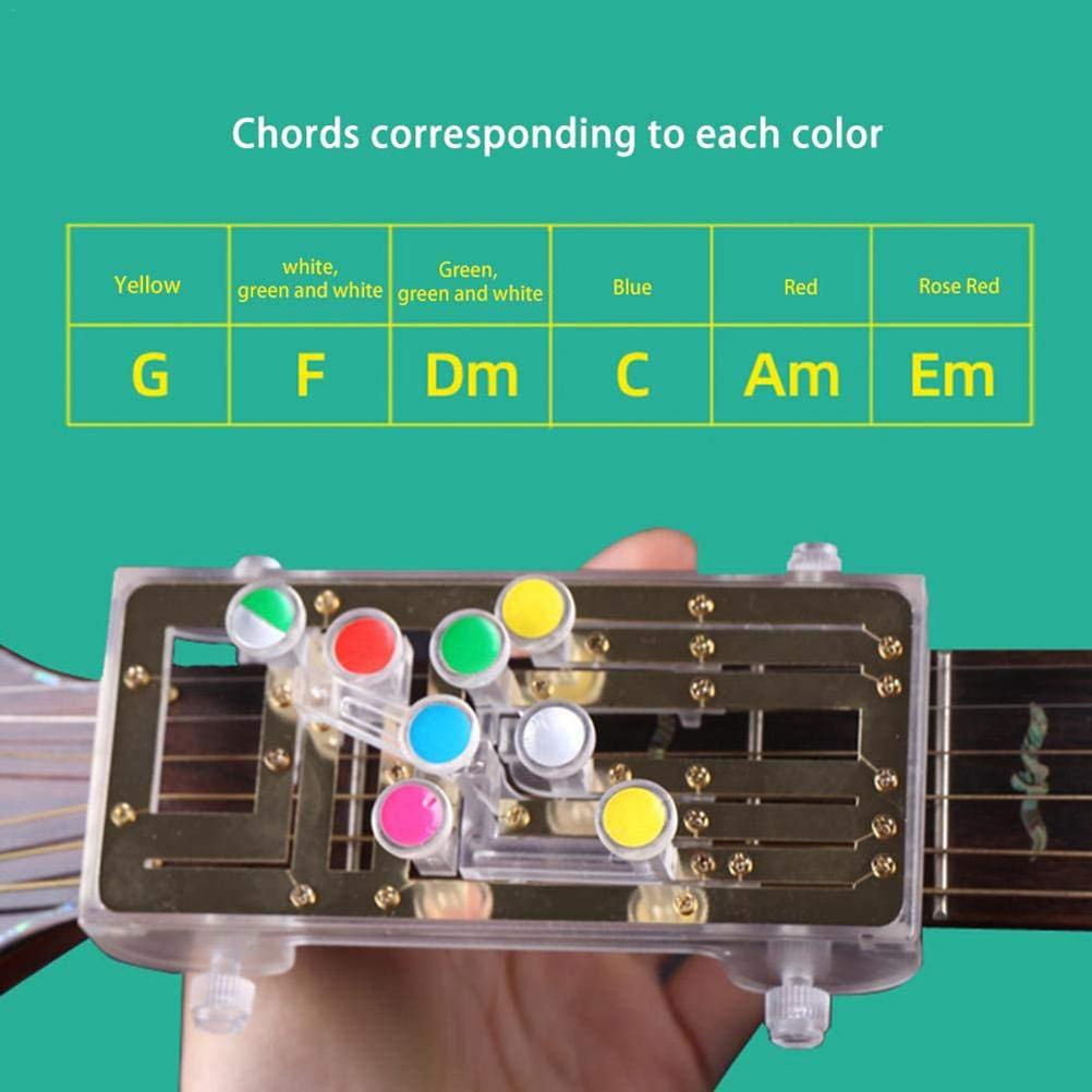 Guitar Chord Practice Tool Guitar Learning System Teaching Practice Aid with 6 Universal Chords