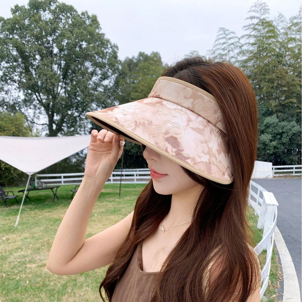 Summer 2026 Large Brim Sunshade Hat For Women, Outdoor Sports Sun Protection Empty Top Hat, Face-Enhancing Little Sun Hat