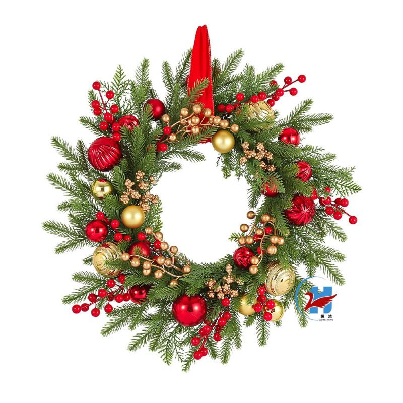 Pine Cone Wreath Door Hanging Home Restaurant Hotel Christmas Tree Decor 45CM 50CM North American Style