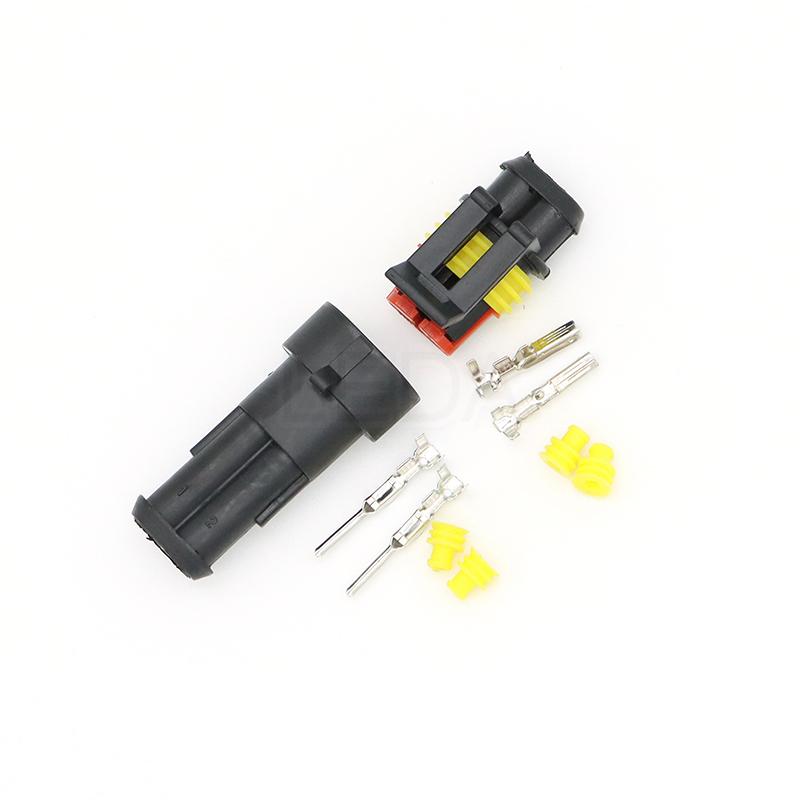 1Set 1P 2P 3P 4P 5P 6Pin AMP 1.5 Super Seal Waterproof Male Female Electrical Automotive Wire Connector Plug For Car Motorcycle