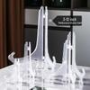 Black Transparent Foldable Plastic Display Stand for Plates, Dishes, Tea Cakes, Clocks, and Photos