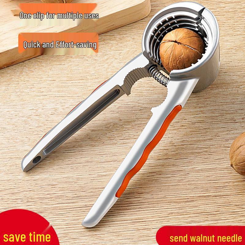 Multifunctional Nutcracker Tool for Walnuts, Pecans, and Hazelnuts