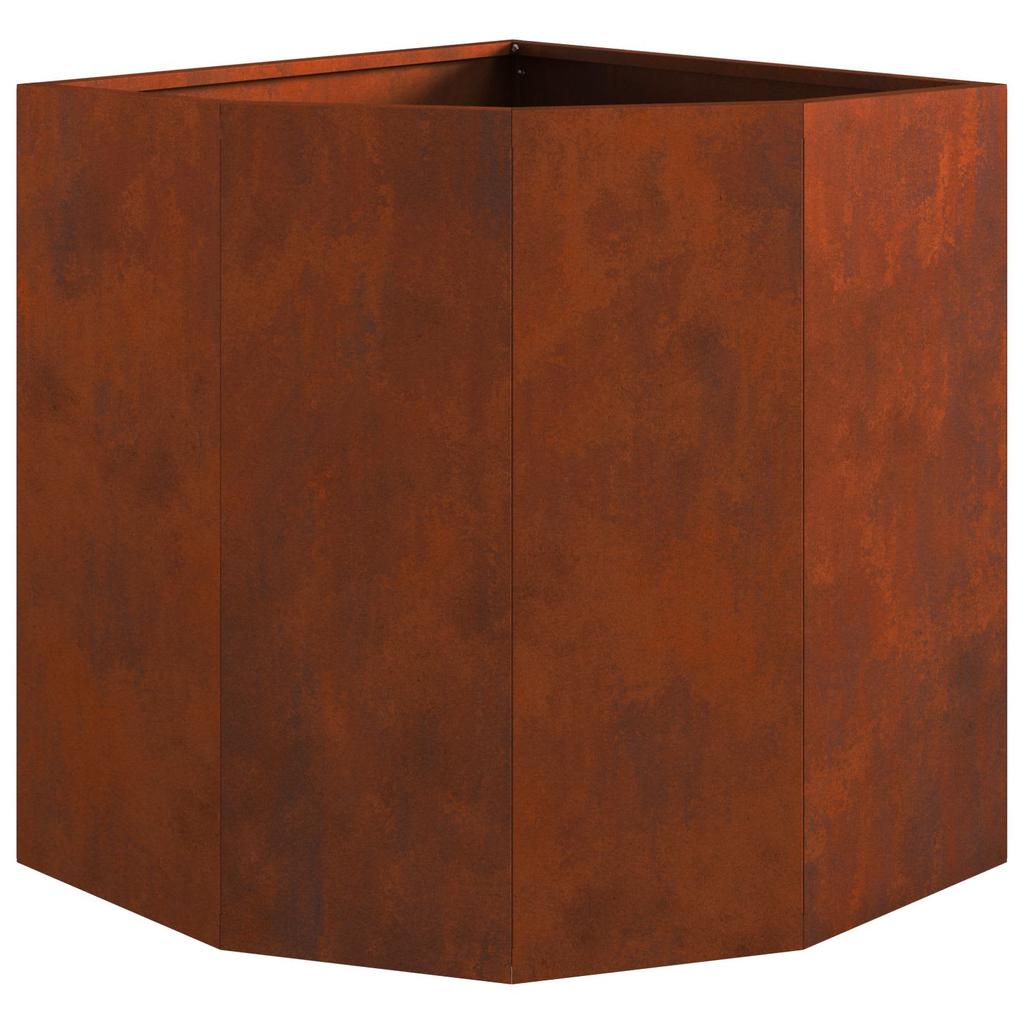 Corner Planter Rusty 45 X 45 X 50 Cm Weathering Steel