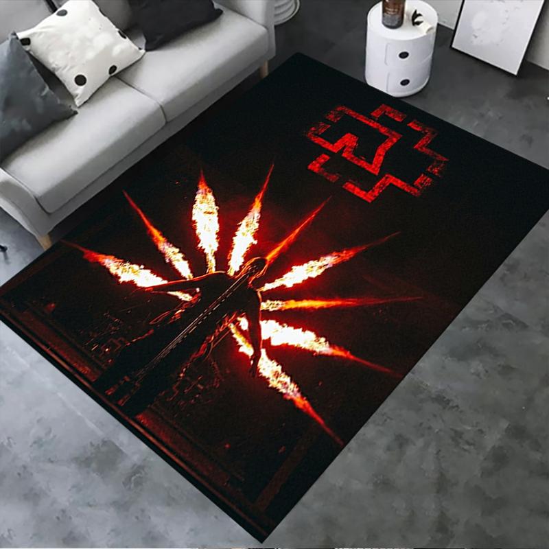 Rammstein Carpet Rug for Living Room Bedroom Home Sofa Decoration,Kids play Non-slip Floor Mat