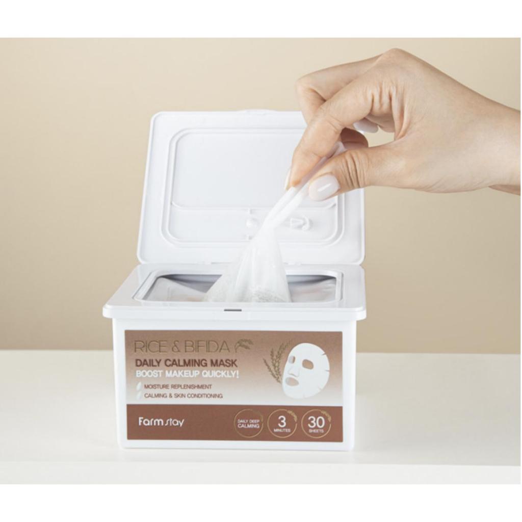 Farmstay Rice & Bifida Daily Calming Mask 30ea