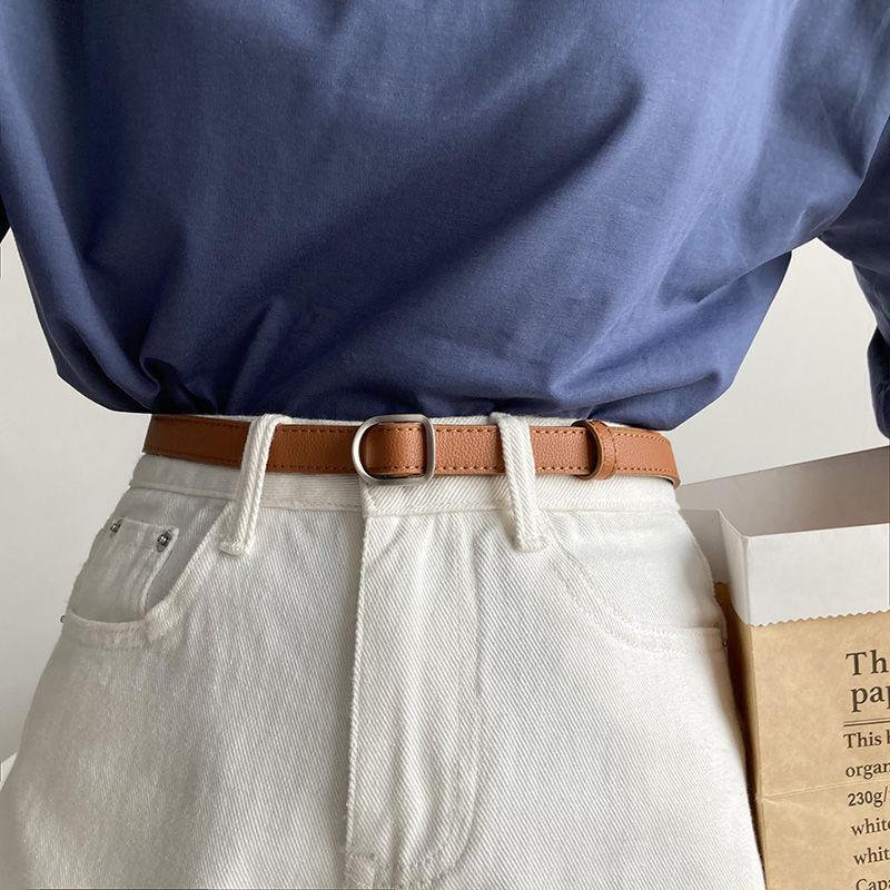 

Ремень Уникальный Женский 2024 Ретро Мода Черный и Коричневый Цвета Идеально Подходит Для Преображения Нарядов Джинсы Yellow 1.2cm