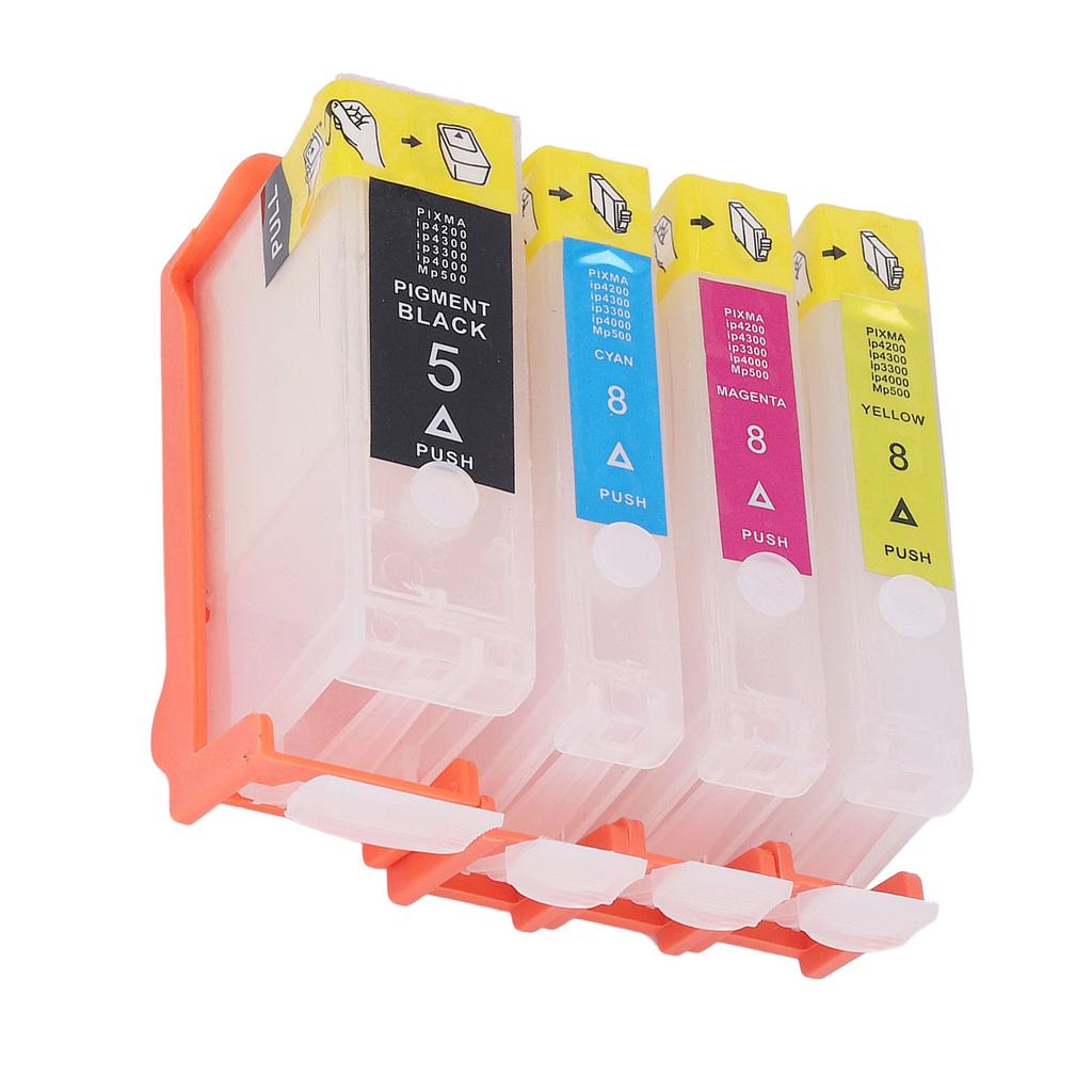 4Pcs Ink Cartridge Refill Replacement for PGI 5BK and CLI 8C M Y Printers Parts Accessories