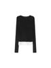 French Retro Lace Trim Round Neck Long Sleeve T-shirt for Women - Autumn Base Layer Shirt