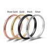 2mm Simple Silver/Gold Thin Stackable Ring Stainless Steel Finger Knuckle Ring for Women Girl Size US 3/4/5/6/7/8/9/10
