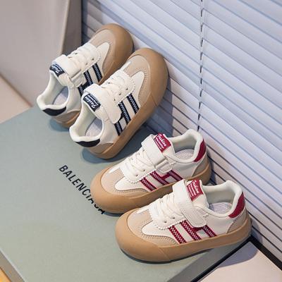 Babyschuhe Kleinkindschuhe Frühling Einzelschuhe Anti-Kick Rutschfest Weichsohlige Freizeitschuhe für Jungen und Mädchen Mittelgroße und Kleine Kinder Board Schuhe Tide