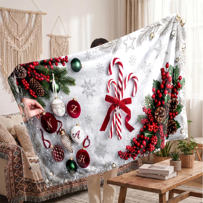 Weihnachts-Flanell-Kuscheldecke Weich Warm Gemütlich für Sofa Bett Innenbereich Zuhause Tolles Weihnachtsgeschenk