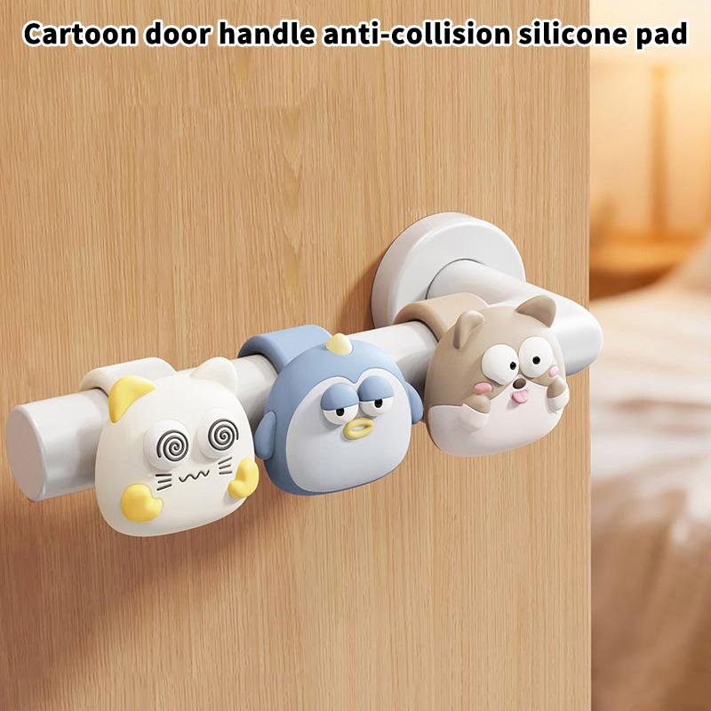 1/3Pcs Silicone Door Handle Anti-Collision Pad, Anti-Collision Window Handle Door Stop for Entrance Bedroom