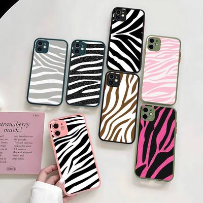 Zebra Pattern Art Phone Case For IPhone 16e 16 15 14 13 12 11 Pro Max X XS MAX Plus Spuerstar Matte Cover