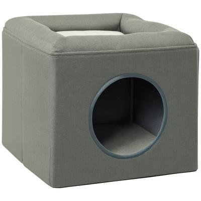 Cat Cave Cat Bed 2-in-1 Cat Cave, Incl. Cushion, 36.5 X 36.5 X 33 Cm, Green