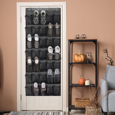Ayakkabı Rafı Tutucu Saklama Çantası Büyük Kapasiteli Katlanabilir Tasarım Basit Kurulum Kapı Üzeri Asılabilir Ayakkabı Düzenleyici