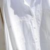 Reine Baumwolle Doppel Tasche Weißes Hemd Frauen Lange-sleeve Bluse Frühling Herbst Tops Revers Mit Knöpfen Unregelmäßige Shirts
