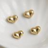 14K Gold Filled Heart Peach Bead Spacers, Frosted Heart Crystal Bracelet DIY Jewelry Accessories