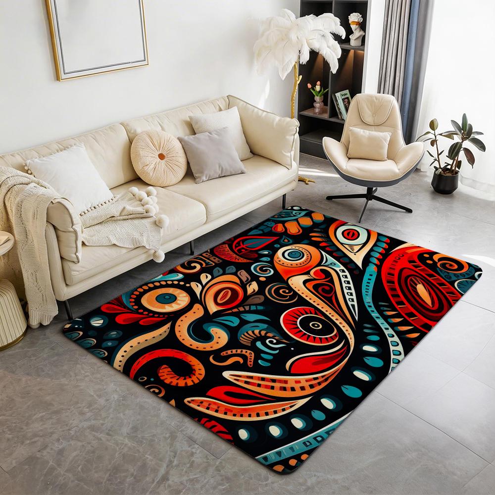 Art A Tattoo Floor Mat Eco Flannel Doormat Non Slip Odorless Indoor Floor Rug Soft Short Plush Home Mat