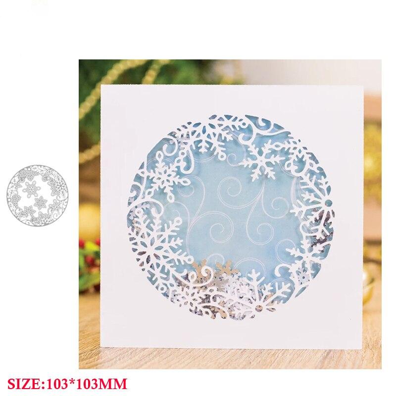 

Christmas Background Snowflake Frame Scrapbook Card Making Paper Crafts Metal Cutting Mold For світло-сірого кольору
